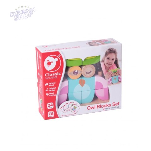 Kreatywne Drewniane Klocki Przestrzenne 3d Classic World Sowa Kreatywne Drewniane Klocki Przestrzenne 3d Classic World Sowa