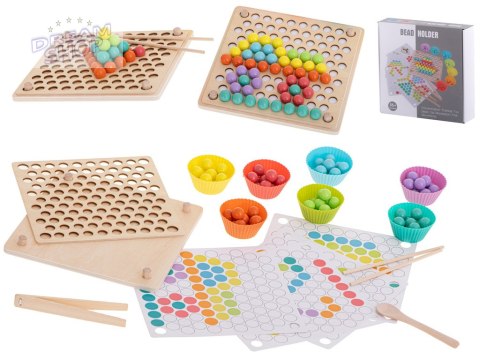 Układanka edukacyjna mozaika z kulek koralików montessori 77el. Układanka edukacyjna mozaika z kulek koralików montessori 77el.