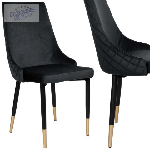 Krzesło VERMONT czarne Velvet Krzesło VERMONT czarne Velvet