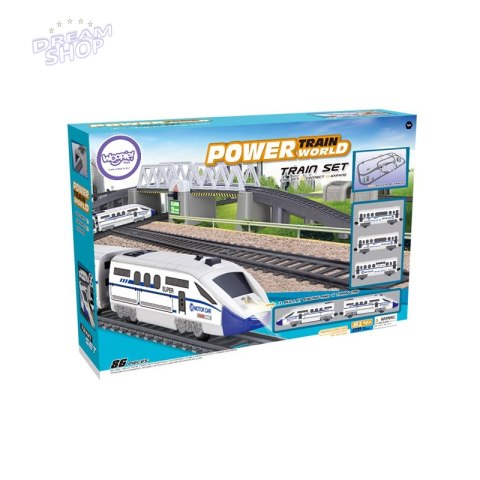 WOOPIE Kolejka Elektryczna Ogromny 914 cm Tor Most Tunel 86 el.