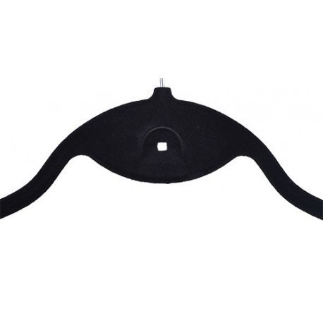 Wieszak welurowy Roxi komplet 5 szt. - czarny