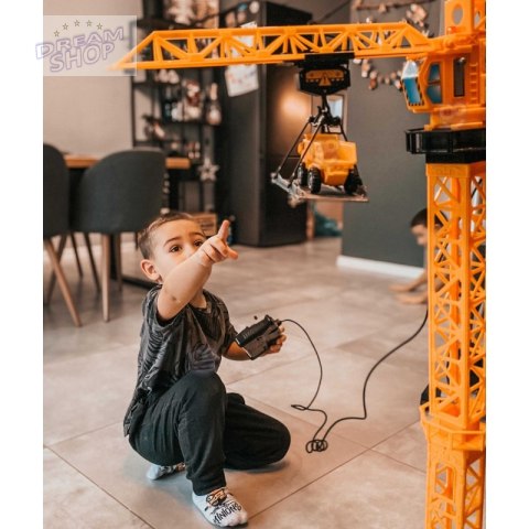 WOOPIE Dźwig Żuraw Zdaline Sterowany 103 cm R/C Ciężarówka Koparka + 4 Akc.