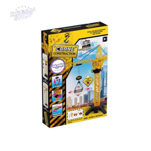 WOOPIE Dźwig Żuraw Zdaline Sterowany 103 cm R/C Ciężarówka Koparka + 4 Akc.