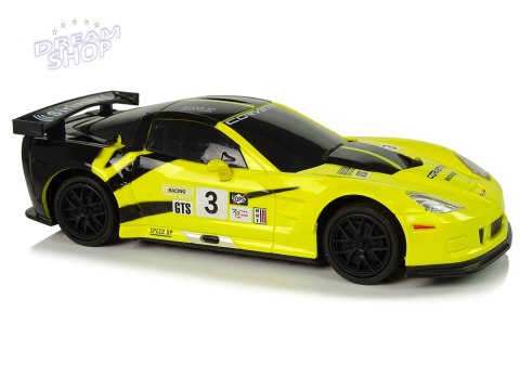 Auto Sportowe R/C 1:24 Corvette Żółte C6.R 2.4 G Światła Auto Sportowe R/C 1:24 Corvette Żółte C6.R 2.4 G Światła