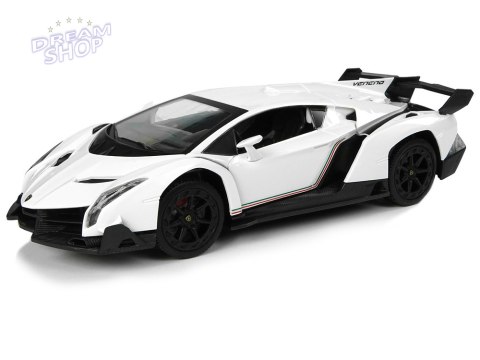 Auto Sportowe R/C 1:24 Lamborghini Veneno Białe 2.4 G Światła Auto Sportowe R/C 1:24 Lamborghini Veneno Białe 2.4 G Światła