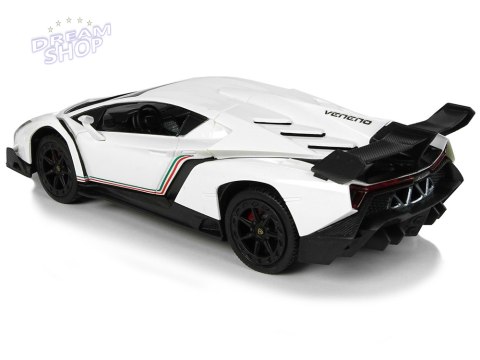 Auto Sportowe R/C 1:24 Lamborghini Veneno Białe 2.4 G Światła Auto Sportowe R/C 1:24 Lamborghini Veneno Białe 2.4 G Światła