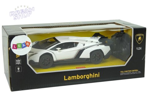 Auto Sportowe R/C 1:24 Lamborghini Veneno Białe 2.4 G Światła Auto Sportowe R/C 1:24 Lamborghini Veneno Białe 2.4 G Światła