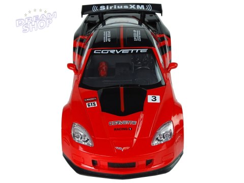 Auto Sportowe Wyścigowe R/C 1:18 Corvette C6.R Czerwony 2.4 G Światła Auto Sportowe Wyścigowe R/C 1:18 Corvette C6.R Czerwony 2.4 G Światła