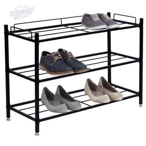 Półka na buty Viena 3 poziomy loft czarna