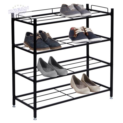 Półka na buty Viena 4 poziomy loft czarna