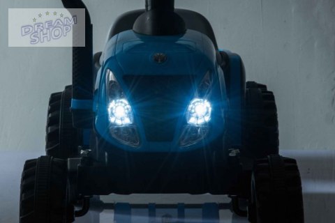 Traktor Na Akumulator z Przyczepą A009 Niebieski Traktor Na Akumulator z Przyczepą A009 Niebieski