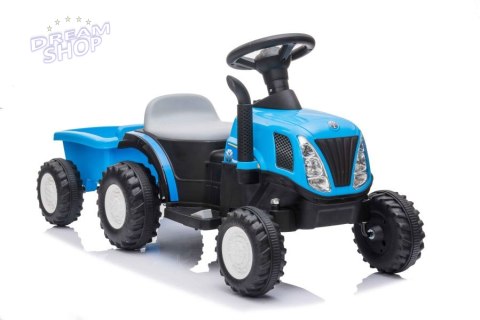 Traktor Na Akumulator z Przyczepą A009 Niebieski Traktor Na Akumulator z Przyczepą A009 Niebieski