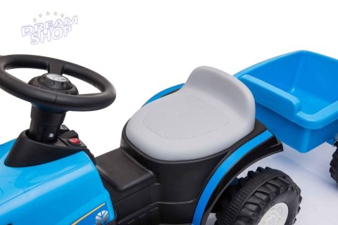Traktor Na Akumulator z Przyczepą A009 Niebieski Traktor Na Akumulator z Przyczepą A009 Niebieski