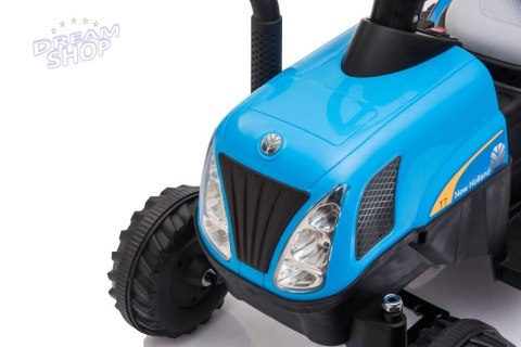 Traktor Na Akumulator z Przyczepą A009 Niebieski Traktor Na Akumulator z Przyczepą A009 Niebieski