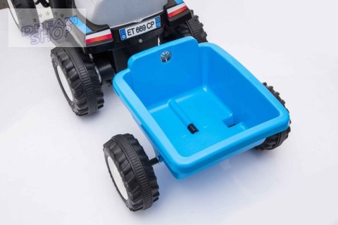 Traktor Na Akumulator z Przyczepą A009 Niebieski Traktor Na Akumulator z Przyczepą A009 Niebieski
