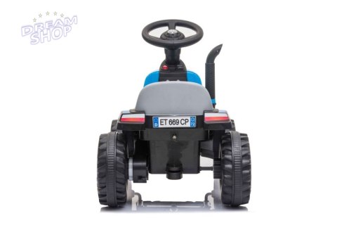 Traktor Na Akumulator z Przyczepą A009 Niebieski Traktor Na Akumulator z Przyczepą A009 Niebieski