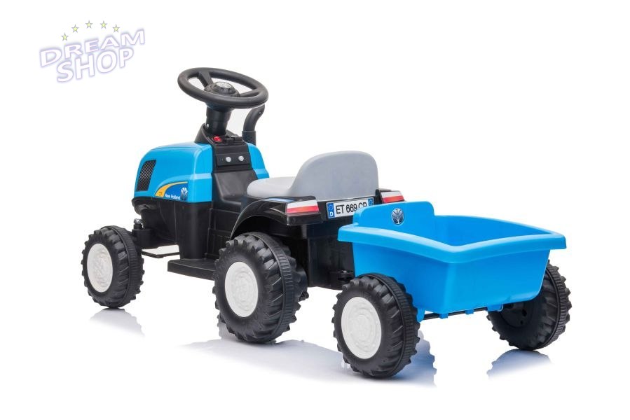 Traktor Na Akumulator z Przyczepą A009 Niebieski Traktor Na Akumulator z Przyczepą A009 Niebieski