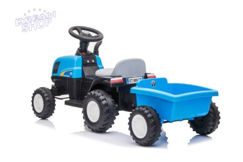 Traktor Na Akumulator z Przyczepą A009 Niebieski Traktor Na Akumulator z Przyczepą A009 Niebieski