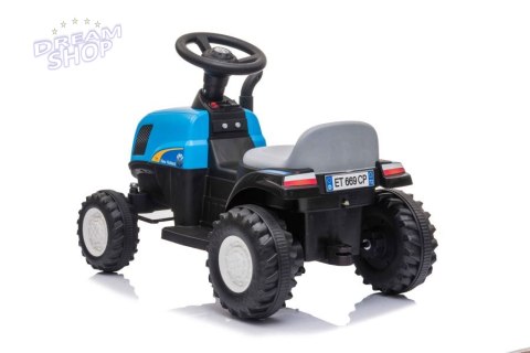Traktor Na Akumulator z Przyczepą A009 Niebieski Traktor Na Akumulator z Przyczepą A009 Niebieski