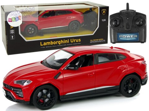 Auto R/C 1:24 Lamborghini Urus Czerwony 2.4 G Światła Auto R/C 1:24 Lamborghini Urus Czerwony 2.4 G Światła