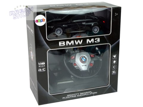 Auto Zdalnie Sterowane BMW M3 Czarny 2,4 G Pilot Kierownica 1:18 Dźwięk Światła Auto Zdalnie Sterowane BMW M3 Czarny 2,4 G Pilot Kierownica 1:18 Dźwięk Światła
