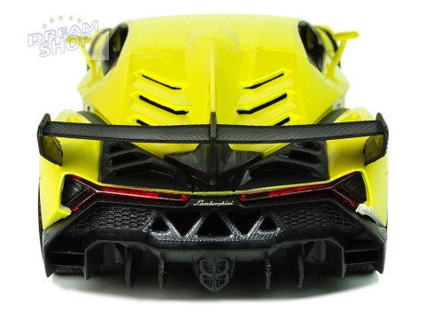 Auto Zdalnie Sterowane Lamborghini Veneno Żółte 2,4 G Pilot Kierownica Dźwięk Światła Auto Zdalnie Sterowane Lamborghini Veneno Żółte 2,4 G Pilot Kierownica Dźwięk Światła