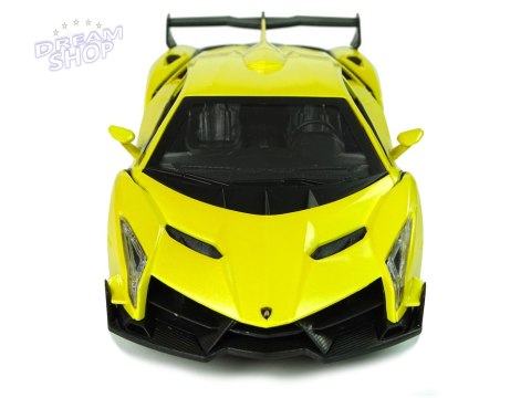 Auto Zdalnie Sterowane Lamborghini Veneno Żółte 2,4 G Pilot Kierownica Dźwięk Światła Auto Zdalnie Sterowane Lamborghini Veneno Żółte 2,4 G Pilot Kierownica Dźwięk Światła