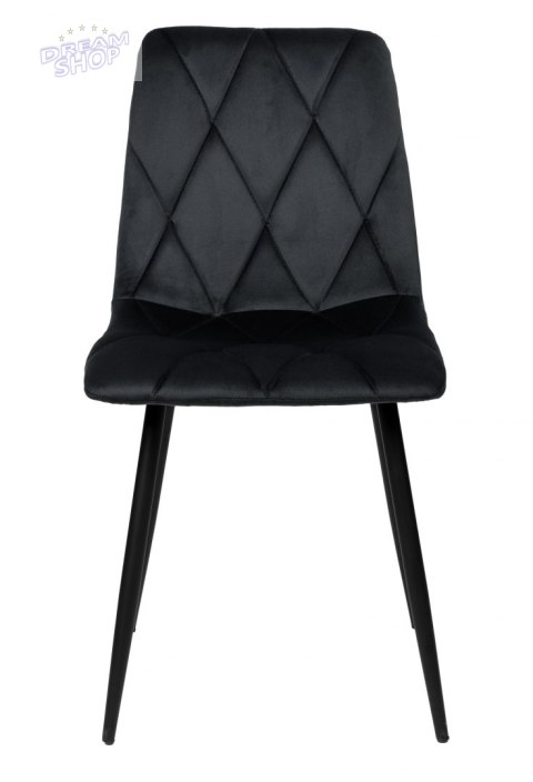Krzesło aksamitne MADISON czarne velvet Krzesło aksamitne MADISON czarne velvet