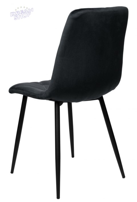 Krzesło aksamitne MADISON czarne velvet Krzesło aksamitne MADISON czarne velvet