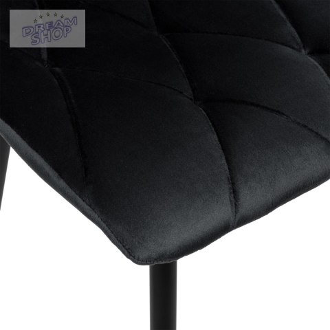 Krzesło aksamitne MADISON czarne velvet Krzesło aksamitne MADISON czarne velvet