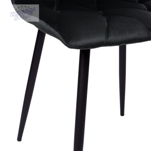 Krzesło aksamitne MADISON czarne velvet Krzesło aksamitne MADISON czarne velvet