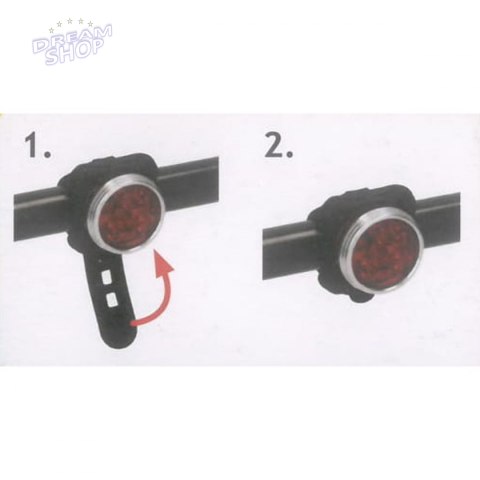 Tylne światło rwerowe 3 LED SMD DUNLOP z ładowaniem USB Tylne światło rwerowe 3 LED SMD DUNLOP z ładowaniem USB