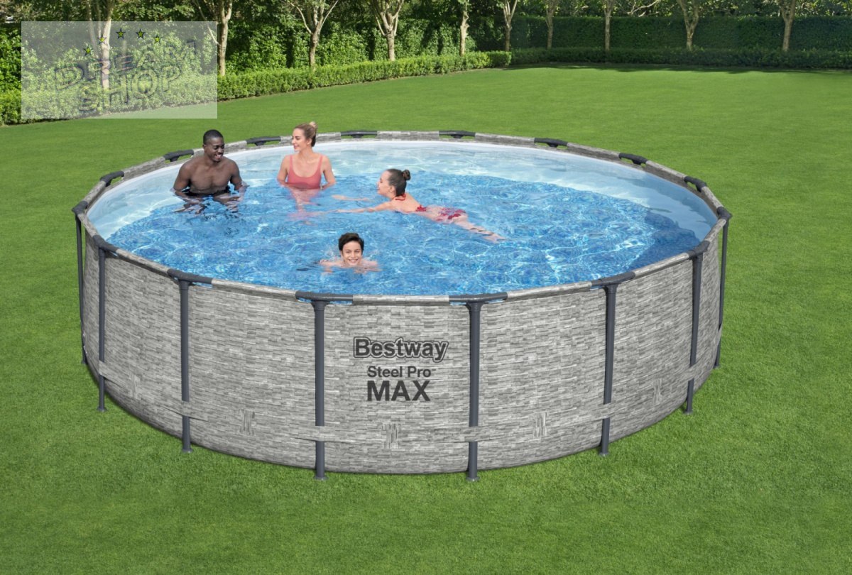 Basen Stelażowy 16FT 488x122cm Steel Pro Max BESTWAY Basen Stelażowy 16FT 488x122cm Steel Pro Max BESTWAY