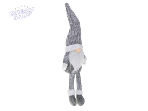 Krasnal skrzat świąteczny z brodą szary 46cm Krasnal skrzat świąteczny z brodą szary 46cm