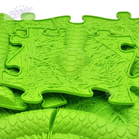 WOOPIE Mata Sensoryczna Ortopedyczna Puzzle Wąż Zielony 6 el. WOOPIE Mata Sensoryczna Ortopedyczna Puzzle Wąż Zielony 6 el.
