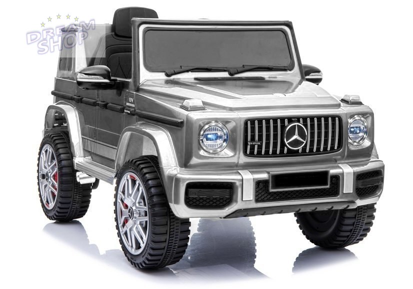 Auto na akumulator Mercedes G63 Srebrny Lakier Auto na akumulator Mercedes G63 Srebrny Lakier