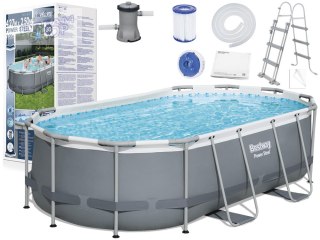 Basen stelażowy 427x250x100cm Bestway 8w1 pompa drabinka 56620