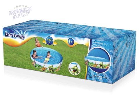 Bestway Basen rozporowy Ogrodowy brodzik DINOZAURY 183 x 38cm 55022 Bestway Basen rozporowy Ogrodowy brodzik DINOZAURY 183 x 38cm 55022