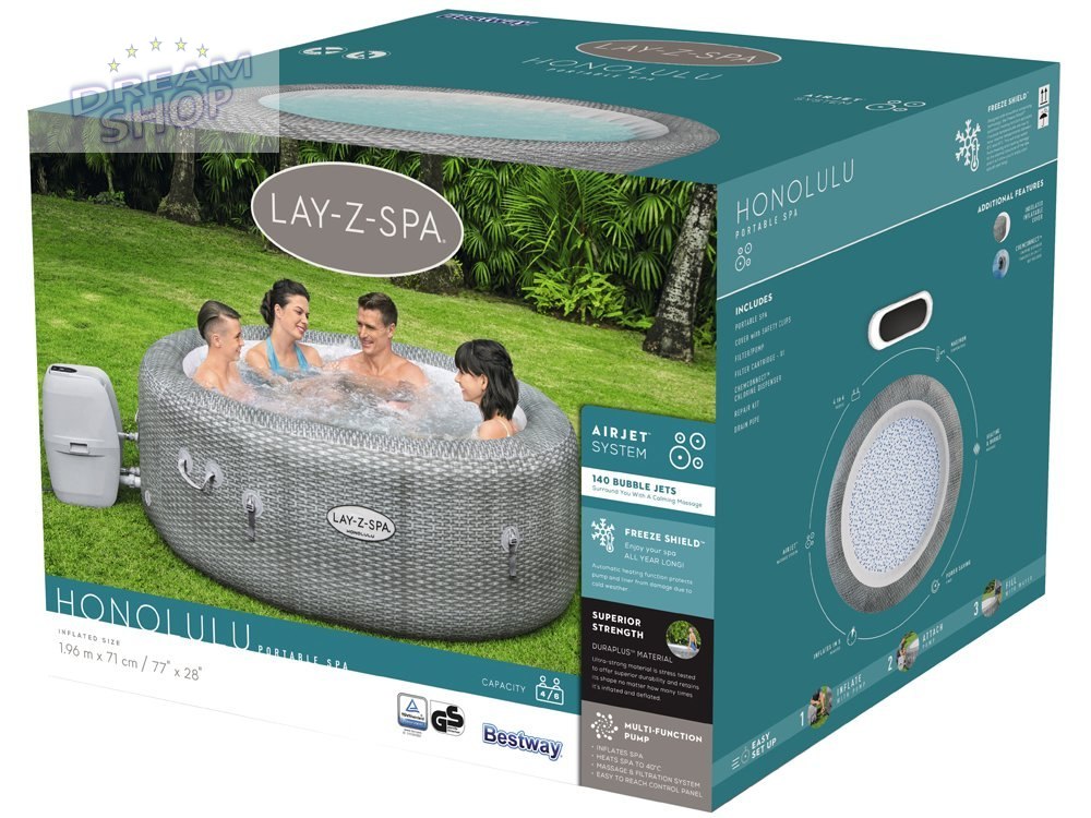 Bestway jacuzzi Lay-Z-Spa Honolulu 4-6 osób 60019 Bestway jacuzzi Lay-Z-Spa Honolulu 4-6 osób 60019