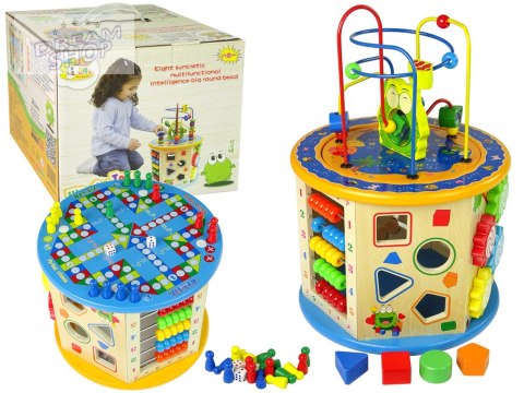 Edukacyjna Kostka Drewniana Sorter Labirynt Liczydło Gra Chińczyk Pionki Edukacyjna Kostka Drewniana Sorter Labirynt Liczydło Gra Chińczyk Pionki