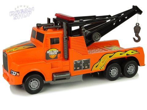 Auto Ciężarówka Holownik Pomoc Drogowa 1:10 Lina Pomarańczowa Auto Ciężarówka Holownik Pomoc Drogowa 1:10 Lina Pomarańczowa