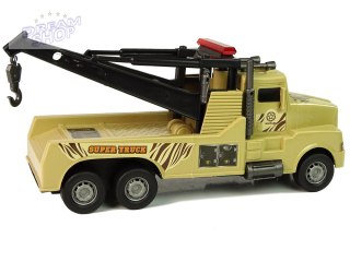 Auto Ciężarówka Holownik Pomoc Drogowa 1:10 Lina Wojskowy Brązowy