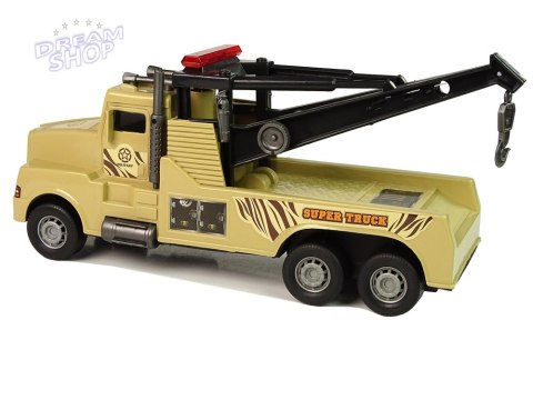 Auto Ciężarówka Holownik Pomoc Drogowa 1:10 Lina Wojskowy Brązowy Auto Ciężarówka Holownik Pomoc Drogowa 1:10 Lina Wojskowy Brązowy