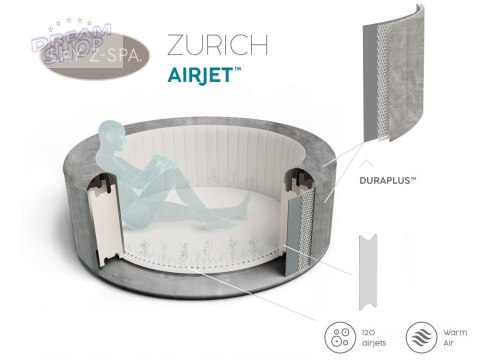 Bestway Lay-Z-Spa Zurich jacuzzi 2-4os 180cm 60065 Bestway Lay-Z-Spa Zurich jacuzzi 2-4os 180cm 60065