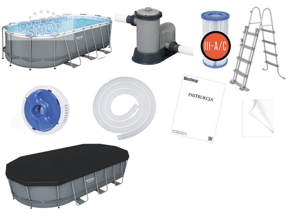 Bestway basen stelażowy 5,49x2,74x1,22m 9w1 56710 Bestway basen stelażowy 5,49x2,74x1,22m 9w1 56710