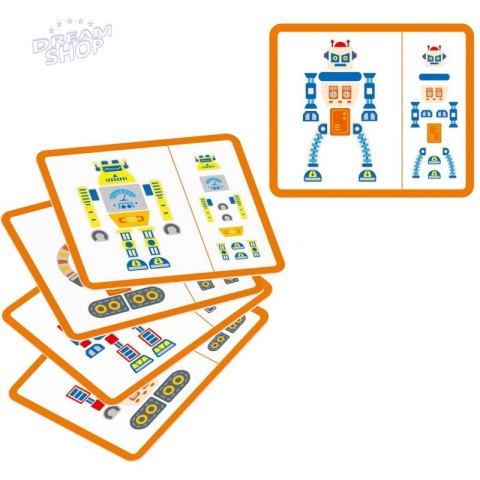 Drewniana Przybijanka Roboty 45 elementów Viga Toys