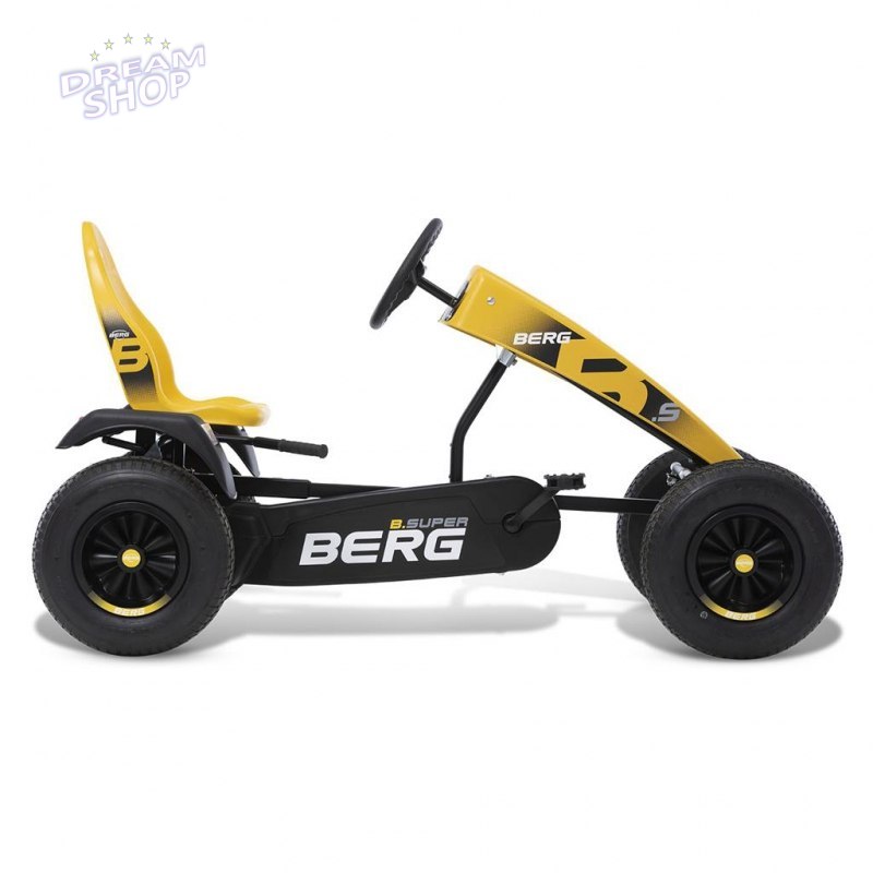 BERG Gokart na Pedały XL B.Super Yellow BFR Pompowane Koła od 5 lat do 100 kg BERG Gokart na Pedały XL B.Super Yellow BFR Pompowane Koła od 5 lat do 100 kg