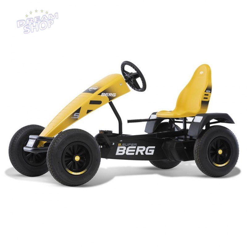 BERG Gokart na Pedały XL B.Super Yellow BFR Pompowane Koła od 5 lat do 100 kg BERG Gokart na Pedały XL B.Super Yellow BFR Pompowane Koła od 5 lat do 100 kg