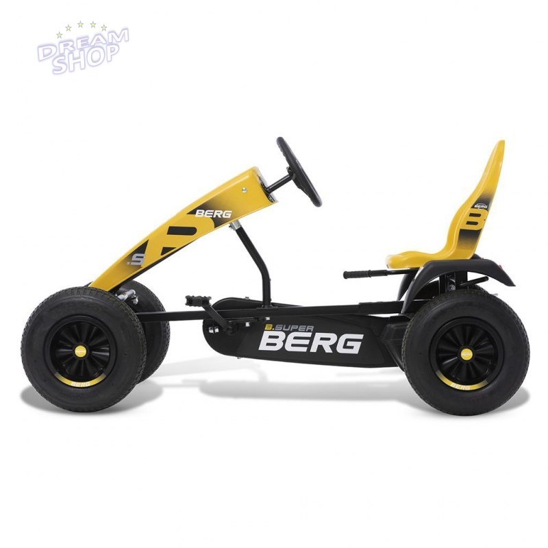 BERG Gokart na Pedały XL B.Super Yellow BFR Pompowane Koła od 5 lat do 100 kg BERG Gokart na Pedały XL B.Super Yellow BFR Pompowane Koła od 5 lat do 100 kg