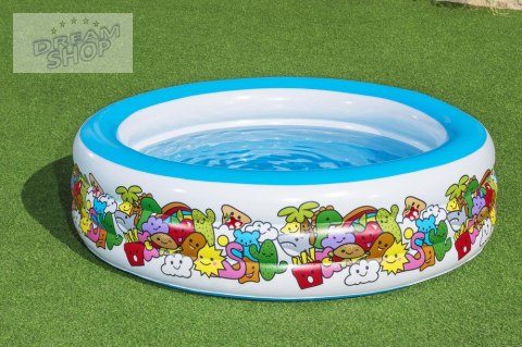 Basen Dmuchany Okrągły 196 cm x 53 cm Bestway 51122 Basen Dmuchany Okrągły 196 cm x 53 cm Bestway 51122